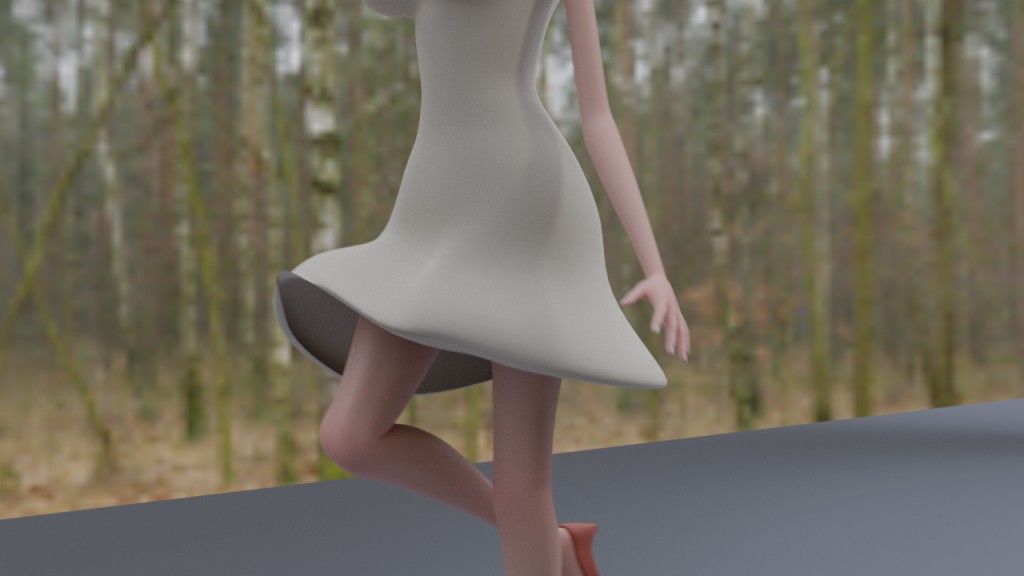 A Girl Catwalk - rigify walk cycle preview image 3
